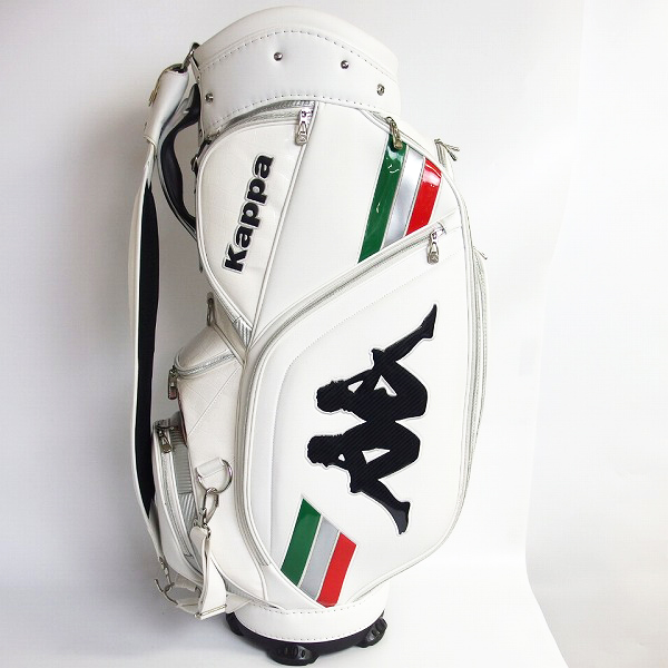 実際に弊社で買取させて頂いたKAPPA/カッパ 9.5型47インチ対応キャディバッグ ホワイト/KG718BA01の画像 3枚目