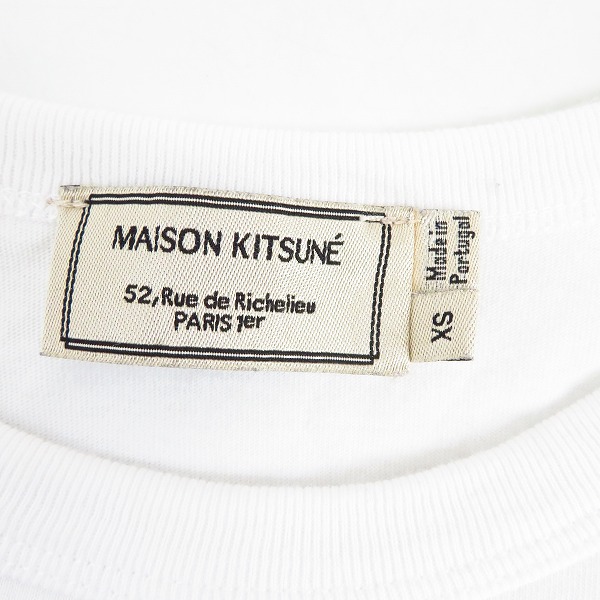 実際に弊社で買取させて頂いたMAISON KITSUNE/メゾンキツネ 胸ポケット付/1ポイント刺繍 ハーフスリーブ/半袖 カットソー/Tシャツ Size：XSの画像 2枚目