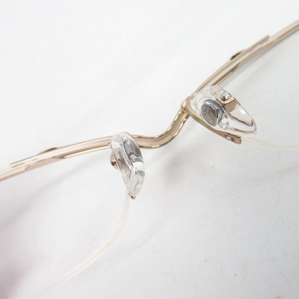 実際に弊社で買取させて頂いた999.9/フォーナインズ TITANIUM/チタニウム/チタン ハーフリム メガネフレーム/アイウェア/眼鏡 S-341Tの画像 3枚目