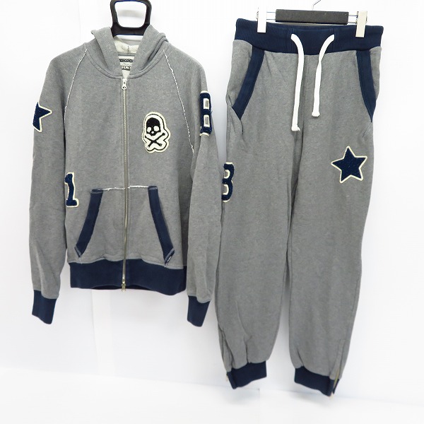実際に弊社で買取させて頂いたHYDROGEN/ハイドロゲン スター/スカル パッチ スウェット/スエット パンツ/パーカー セットアップ Size：S