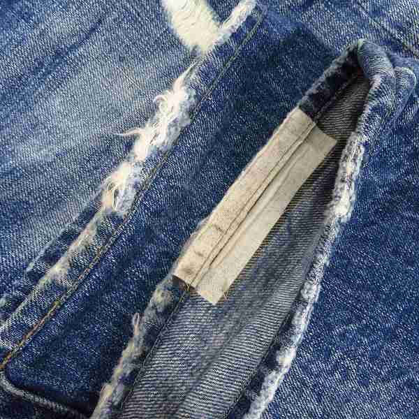 実際に弊社で買取させて頂いたARMANI JEANS/アルマーニ・ジーンズ ダメージ加工 デニムパンツ/31の画像 9枚目