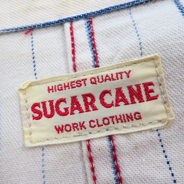 実際に弊社で買取させて頂いたSUGAR CANE/シュガーケーン ストライプ柄 ワークジャケット の画像 2枚目