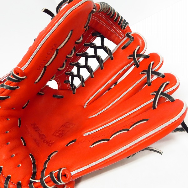 実際に弊社で買取させて頂いたHI-GOLD/ハイゴールド KKG-1168 心極 硬式/外野手用/右投げ 野球 グローブの画像 2枚目