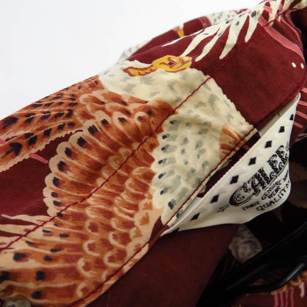 実際に弊社で買取させて頂いたCALEE/キャリー 総柄/和柄/鳥 半袖シャツ/アロハシャツ Sの画像 4枚目