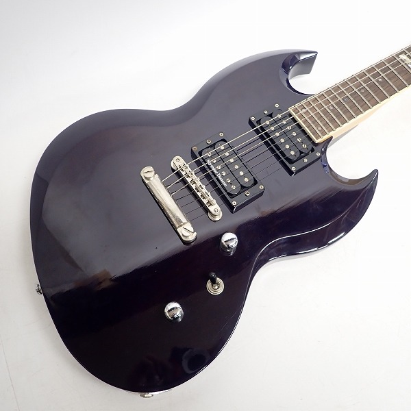 実際に弊社で買取させて頂いた★ESP/イーエスピー Viper/ヴァイパー ボルトオン エレキギター パープル系 ソフトケース付きの画像 5枚目