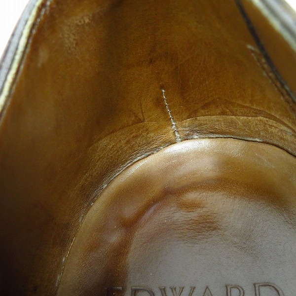 実際に弊社で買取させて頂いたEDWARD GREEN/エドワードグリーン CHELSEA/シェルシー ストレートチップ レザーシューズ E82/7.5の画像 7枚目