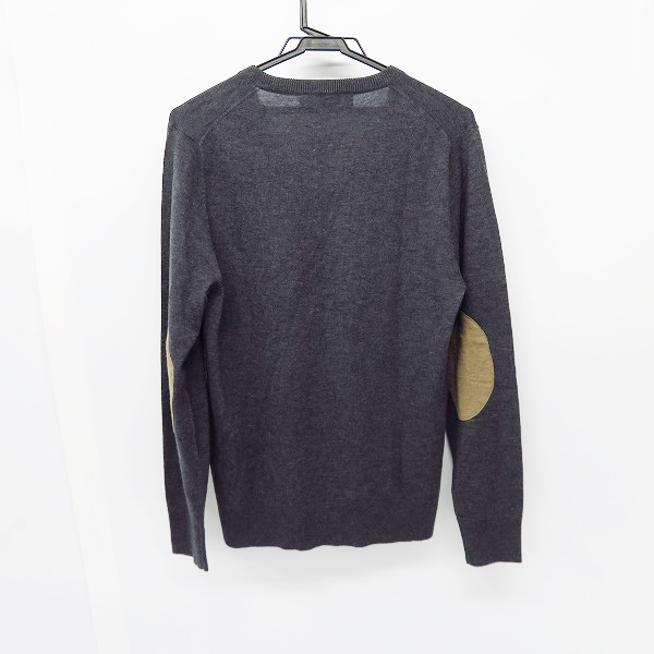実際に弊社で買取させて頂いたHYDROGEN/ハイドロゲン ウール/シルク/カシミア スカルプリント Vネック/エルボーパッチ ニット Size：Sの画像 1枚目