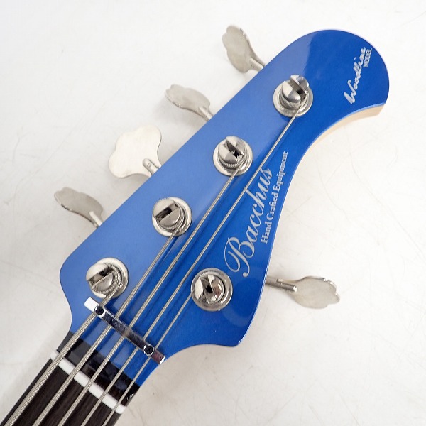 実際に弊社で買取させて頂いた★Bacchus/バッカス WOODLINE MODEL WL-534 ACT DLPB-MH 5弦 アクティブ エレキベース ソフトケース付きの画像 1枚目