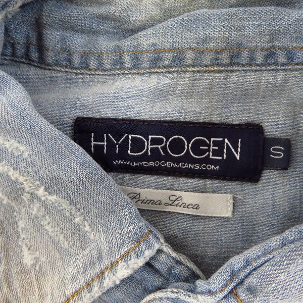 実際に弊社で買取させて頂いたHYDROGEN/ハイドロゲン カモフラ/迷彩柄 ダメージ加工 ロングスリーブ/長袖 シャツ Size：S の画像 2枚目