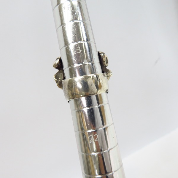 実際に弊社で買取させて頂いたharaKIRI×HARDCC/ハラキリ×ハードコアチョコレート メルティングスカル シルバーリング/20-20.5号の画像 8枚目