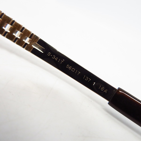 実際に弊社で買取させて頂いた999.9/フォーナインズ TITANIUM/チタニウム/チタン ハーフリム メガネフレーム/アイウェア/眼鏡 S-341Tの画像 4枚目