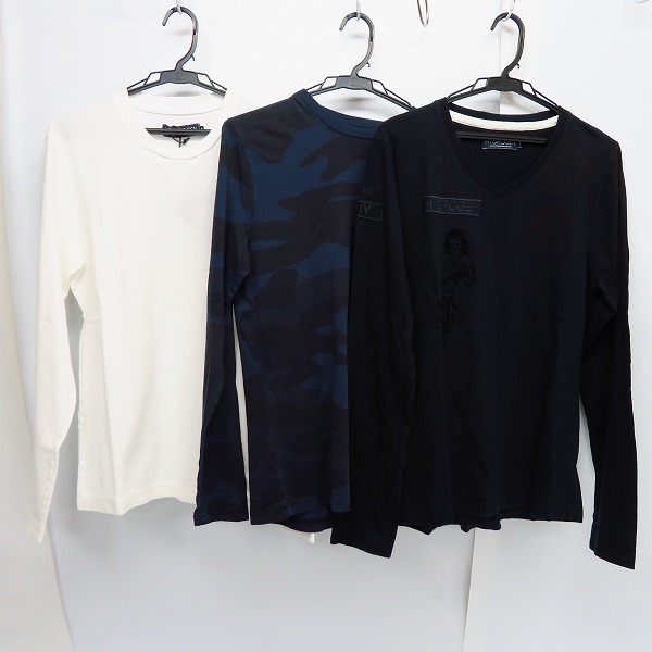 実際に弊社で買取させて頂いたHYDROGEN/ハイドロゲン ロングスリーブ/長袖 プリント カットソー/Tシャツ/ロンT Size：S 3点セット