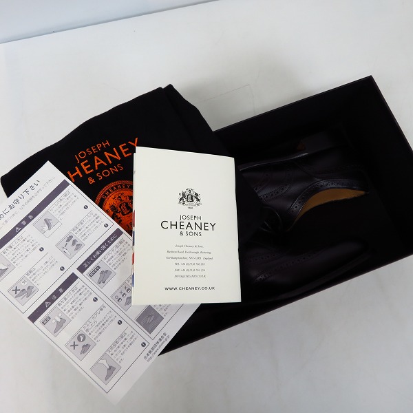 実際に弊社で買取させて頂いたJOSEPH CHEANEY&SONS/ジョセフ チーニー ウィングチップ MILLY BLACK CALF/4Dの画像 7枚目