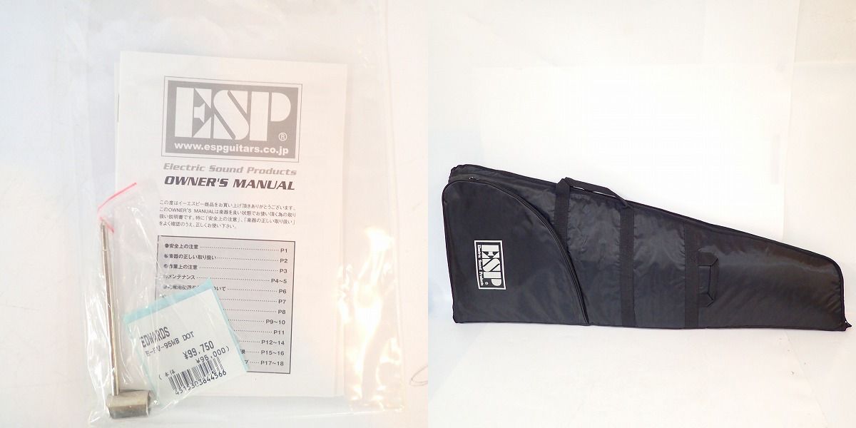 実際に弊社で買取させて頂いた★EDWARDS/エドワーズ E-FV-95WB DOT マイケル・シェンカーモデル フライングV タイプ エレキギター ソフトケース付の画像 9枚目