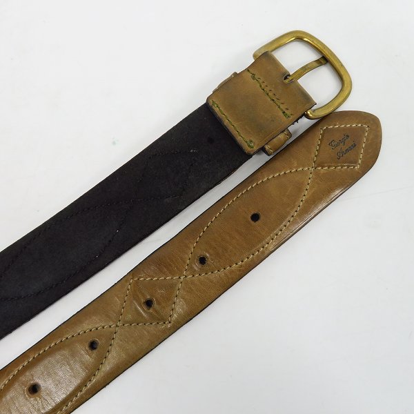 実際に弊社で買取させて頂いたGIORGIO ARMANI/ジョルジオアルマーニ レザーベルト デザインステッチ 75/30の画像 1枚目