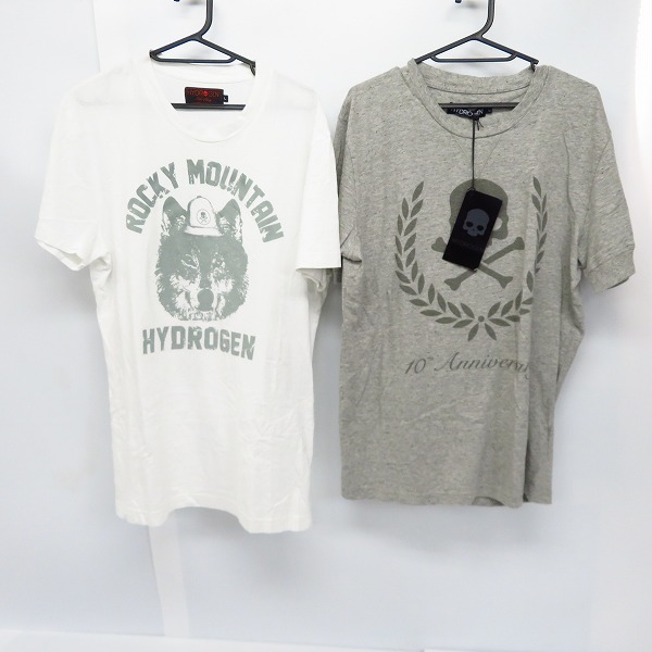 実際に弊社で買取させて頂いたHYDROGEN/ハイドロゲン プリント ハーフスリーブ/半袖 カットソー/Tシャツ Size：L 2点セット