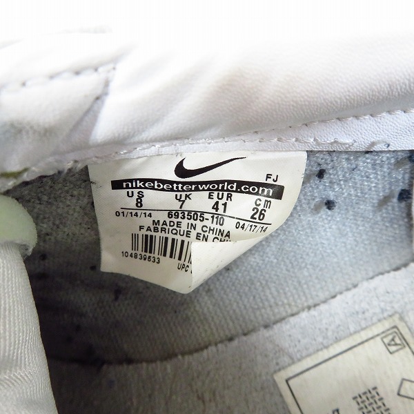 実際に弊社で買取させて頂いたNIKE×fragment design/ナイキ×フラグメント TENNIS CLASSIC FRAGMENT SP/693505-110/26の画像 5枚目