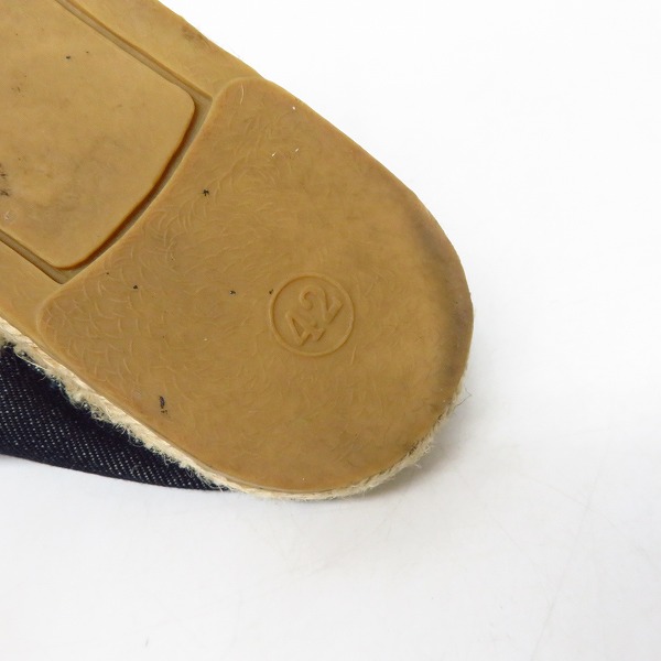 実際に弊社で買取させて頂いたFACTOTUM/ファクトタム エスパドリーユ レザー×デニム 42の画像 5枚目