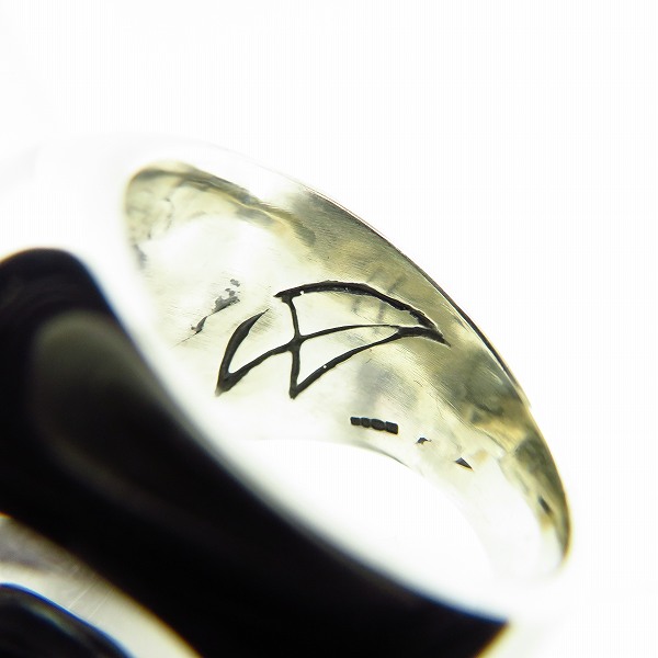 実際に弊社で買取させて頂いたCRAZY PIG/クレイジーピッグ ラージエビルスカルリング 17.5号の画像 3枚目