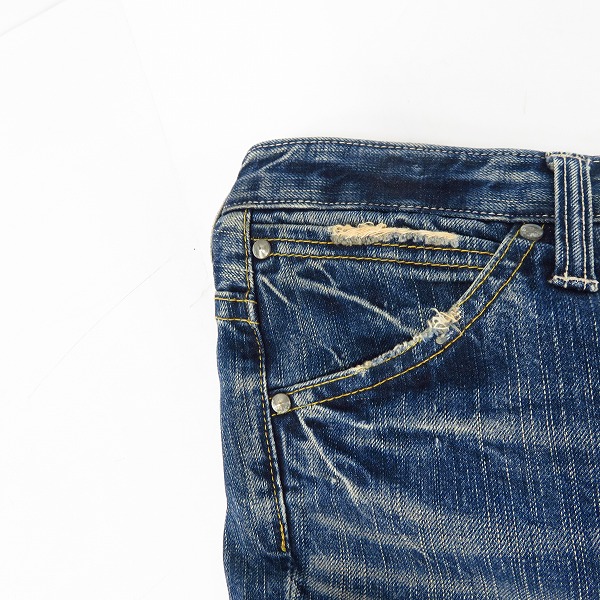 実際に弊社で買取させて頂いたFACTOTUM/ファクトタム デニムパンツ ブーツカット ダメージ加工/46の画像 7枚目