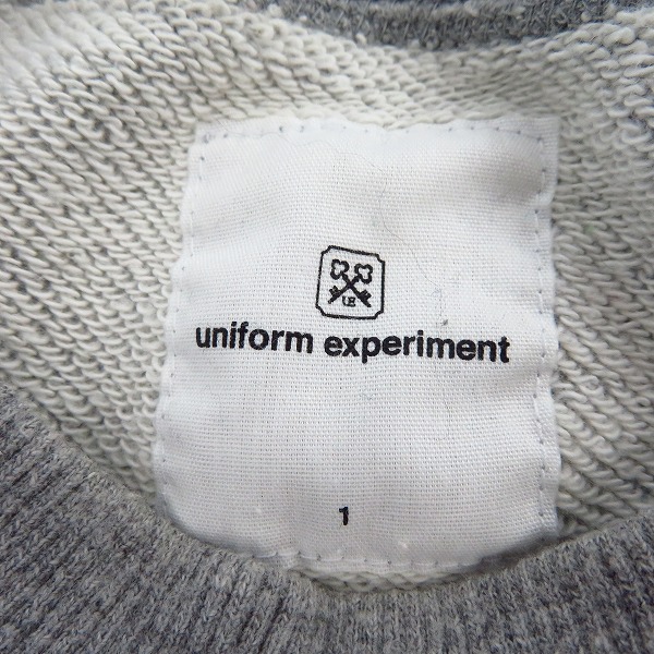実際に弊社で買取させて頂いたuniform experiment/ユニフォームエクスペリメント RECONSTRUCTED CENTER PANEL CREW NECK SWEAT/クルーネック 1の画像 2枚目