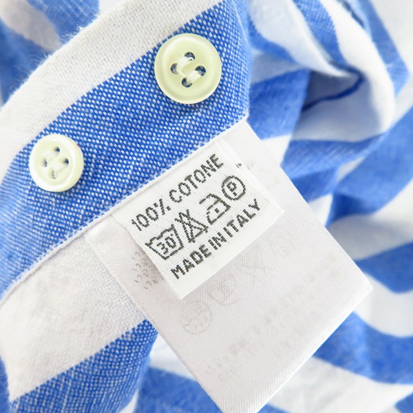 実際に弊社で買取させて頂いたMAISON KITSUNE/メゾンキツネ ストライプ柄 長袖シャツ 40の画像 3枚目