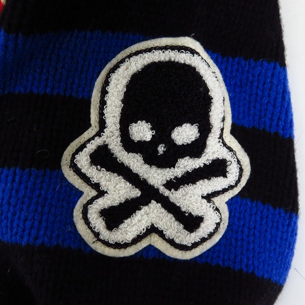 実際に弊社で買取させて頂いたHYDROGEN/ハイドロゲン ユニオンジャック/スカル ワッペン付 ウールカーディガン ブラック Size：XS の画像 5枚目