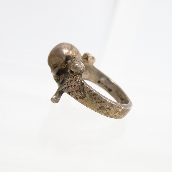 実際に弊社で買取させて頂いたCRAZY PIG/クレイジーピッグ 3D Skull & Crossbones Ring/スカル＆クロスボーン リング 11号の画像 2枚目