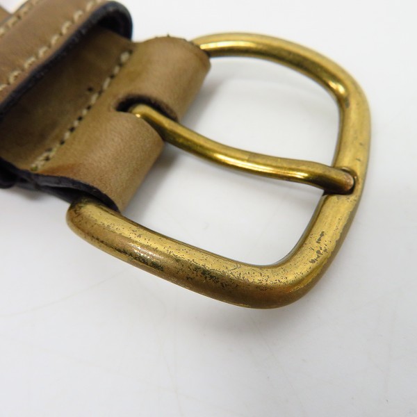 実際に弊社で買取させて頂いたGIORGIO ARMANI/ジョルジオアルマーニ レザーベルト デザインステッチ 75/30の画像 5枚目