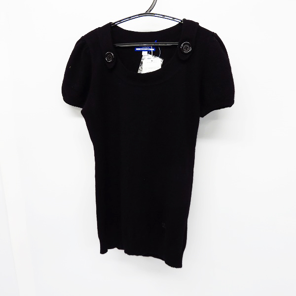 実際に弊社で買取させて頂いた【未使用】BURBERRY BLUE LABEL/バーバリーブルーレーベル カシミヤ/ウール 半袖 ニット/38