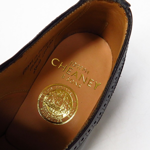 実際に弊社で買取させて頂いたJOSEPH CHEANEY&SONS/ジョセフ チーニー ウィングチップ MILLY BLACK CALF/4Dの画像 4枚目