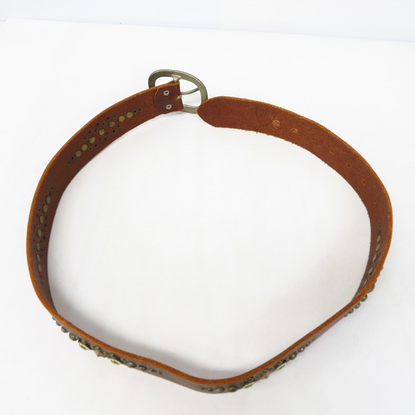 実際に弊社で買取させて頂いたHTC/エイチティーシー スタッズ レザー ベルト/30の画像 7枚目