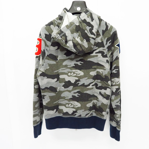 実際に弊社で買取させて頂いたHYDROGEN/ハイドロゲン 星条旗・スター ワッペン付 カモフラ/迷彩 ジップアップ パーカー/フーディー Size：S の画像 1枚目