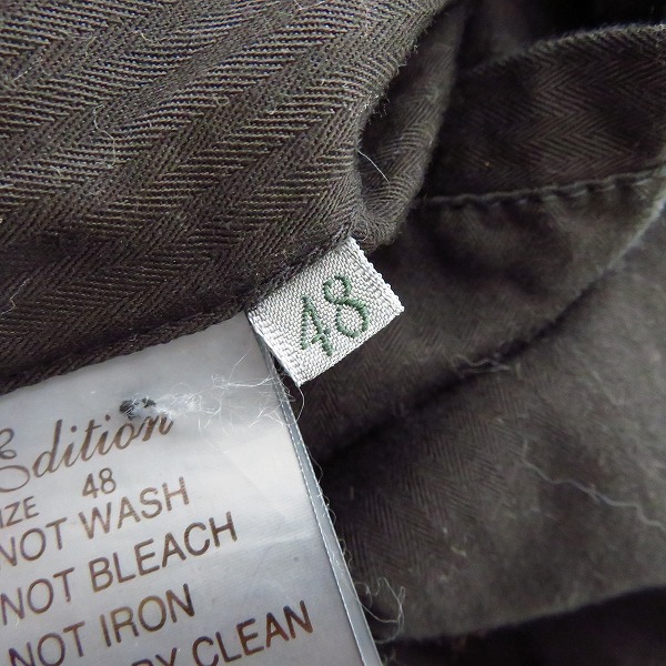 実際に弊社で買取させて頂いたEdition/エディション フード付き 山羊革/ゴートレザージャケット ブラック/48の画像 4枚目