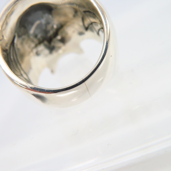 実際に弊社で買取させて頂いたCRAZY PIG/クレイジーピッグ ラージエビルスカルリング 17.5号の画像 5枚目