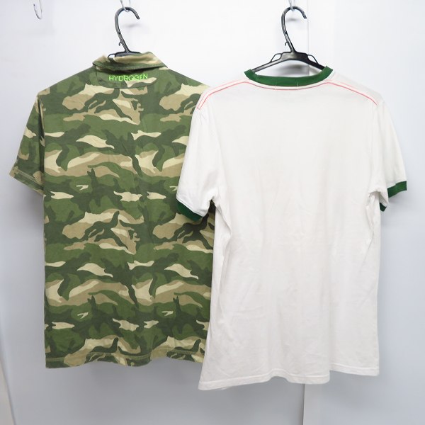 実際に弊社で買取させて頂いたDSQUARED2/ディースクエアード HYDROGEN/ハイドロゲン 半袖Ｔシャツ/ポロシャツ M/L 2点セットの画像 1枚目