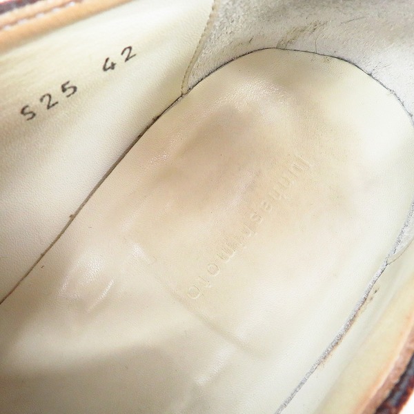 実際に弊社で買取させて頂いたjunhashimoto/ジュンハシモト プレーントゥ ダービーシューズ S25 ダークブラウン/42の画像 4枚目