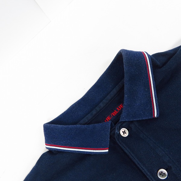 実際に弊社で買取させて頂いたBLUE BLUE/ブルーブルー ネイビー ポロシャツ/2の画像 4枚目