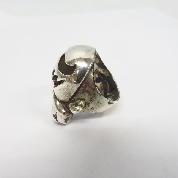 実際に弊社で買取させて頂いたharaKIRI×HARDCC/ハラキリ×ハードコアチョコレート メルティングスカル シルバーリング/20-20.5号の画像 2枚目