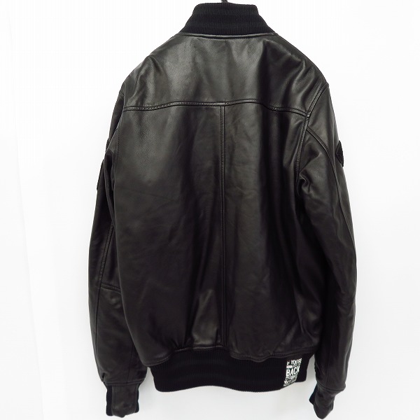 実際に弊社で買取させて頂いたBackChannel/バックチャンネル 羊革/シープスキン レザー ブルゾンジャケット/XLの画像 1枚目