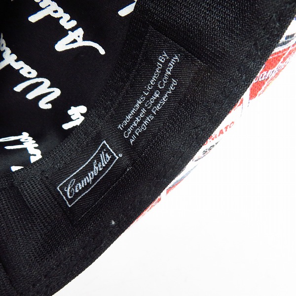 実際に弊社で買取させて頂いたCA4LA/カシラ Andy Warhol/アンディ・ウォーホル トマトスープ缶/総柄 中折れハット　日本製の画像 6枚目