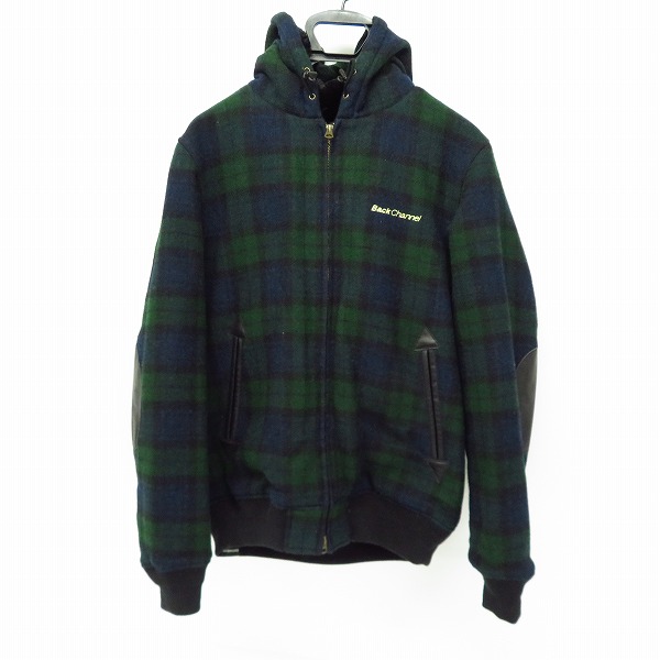 実際に弊社で買取させて頂いたBackChannel/バックチャンネル Moon Check Wool Hooded Jacket/チェック ウール フーデッドジャケット/XL