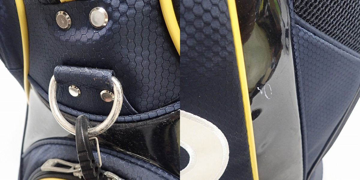 実際に弊社で買取させて頂いたle coq sportif/ルコック 9型 47インチ対応 5分割 ゴルフ キャディバッグ QQ1178 ネイビーの画像 6枚目