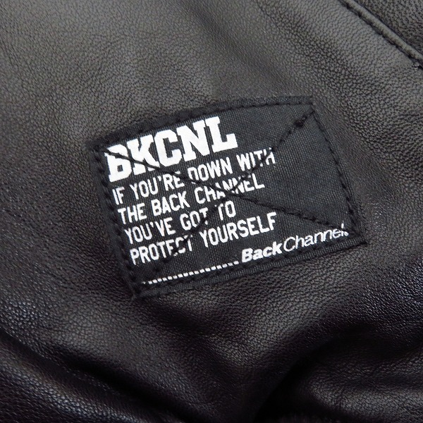 実際に弊社で買取させて頂いたBackChannel/バックチャンネル 羊革/シープスキン レザー ブルゾンジャケット/XLの画像 8枚目