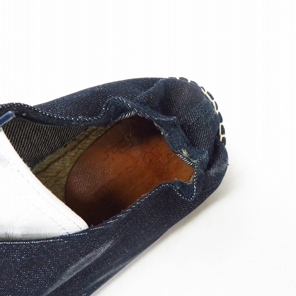 実際に弊社で買取させて頂いたFACTOTUM/ファクトタム エスパドリーユ レザー×デニム 42の画像 4枚目