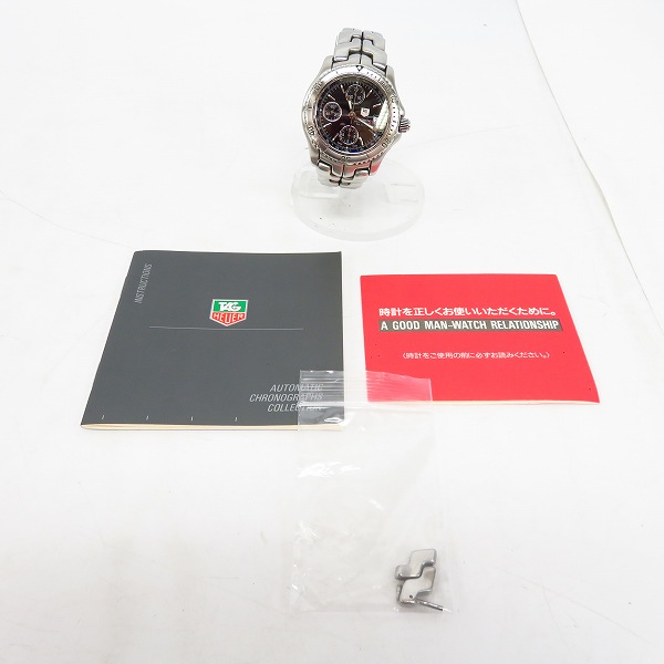 実際に弊社で買取させて頂いた【ジャンク】TAG Heuer/タグホイヤー LINK リンククロノ オートマチック 200M 黒文字盤 CT2111の画像 7枚目