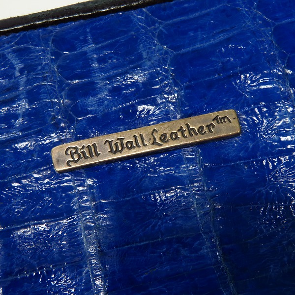 実際に弊社で買取させて頂いたBWL/ビルウォールレザー ラウンドジップ アリゲーター ウォレット/長財布 ブラス ウォレットチェーン付きの画像 5枚目