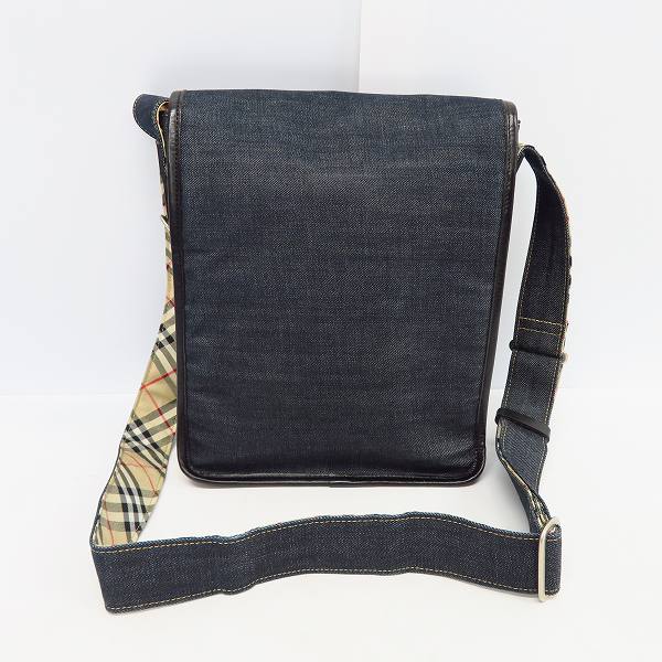 実際に弊社で買取させて頂いたBurberry Blue Label/バーバリーブルーレーベル ショルダーバッグ デニム地 チェックの画像 1枚目
