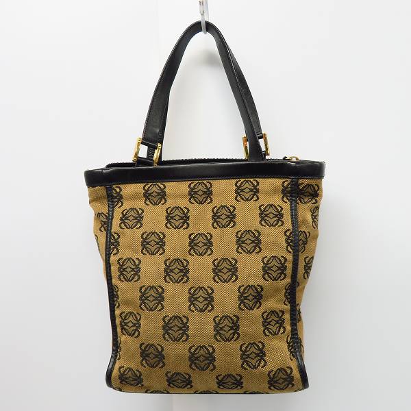実際に弊社で買取させて頂いたLOEWE/ロエベ ロゴ総柄 キャンバス×レザー ハンドバッグ 
