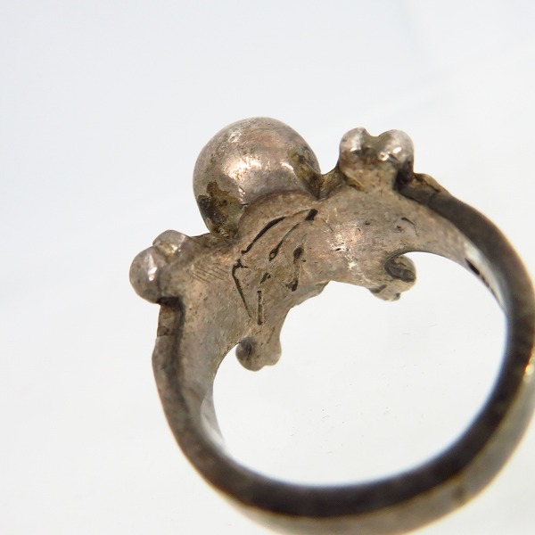 実際に弊社で買取させて頂いたCRAZY PIG/クレイジーピッグ 3D Skull & Crossbones Ring/スカル＆クロスボーン リング 11号の画像 6枚目